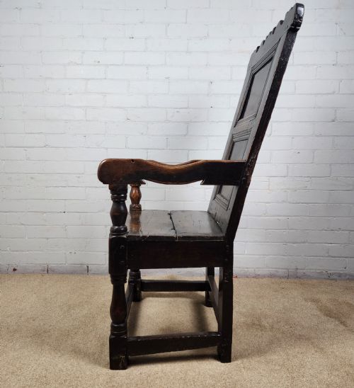 WAINSCOT CHAIR ENGLISH OAK 17TH CENTURY - ADDITIONAL PHOTO 7