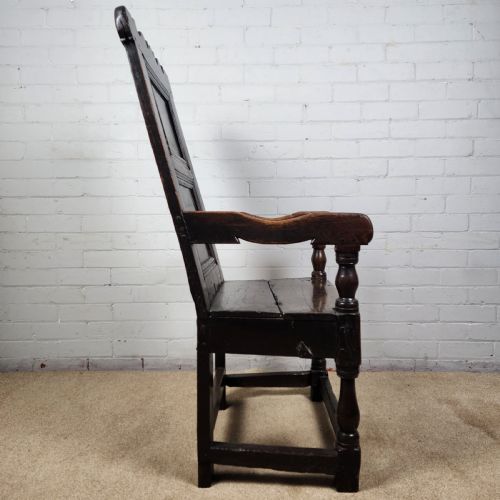 WAINSCOT CHAIR ENGLISH OAK 17TH CENTURY - ADDITIONAL PHOTO 9