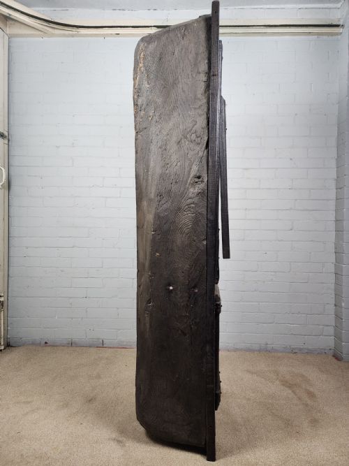 A RARE 17THC DUG OUT OAK METAMORPHIC CUPBOARD - ADDITIONAL PHOTO 3