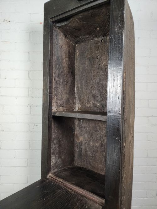 A RARE 17THC DUG OUT OAK METAMORPHIC CUPBOARD - ADDITIONAL PHOTO 10