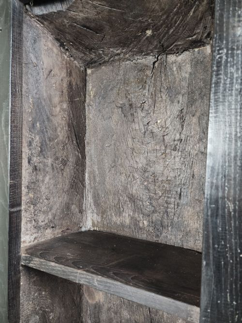 A RARE 17THC DUG OUT OAK METAMORPHIC CUPBOARD - ADDITIONAL PHOTO 11
