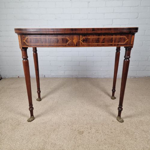 A REGENCY PERIOD ROSEWOOD FOLDING CARD TABLE - ADDITIONAL PHOTO 1
