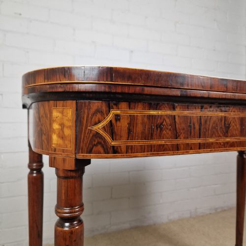 A REGENCY PERIOD ROSEWOOD FOLDING CARD TABLE - ADDITIONAL PHOTO 8