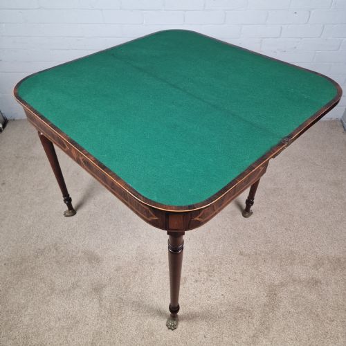 A REGENCY PERIOD ROSEWOOD FOLDING CARD TABLE - ADDITIONAL PHOTO 9