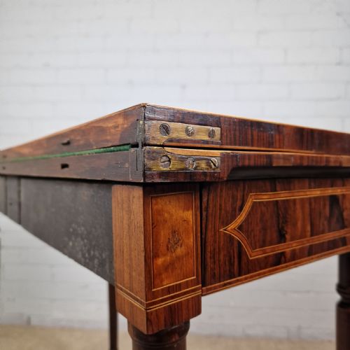 A REGENCY PERIOD ROSEWOOD FOLDING CARD TABLE - ADDITIONAL PHOTO 11
