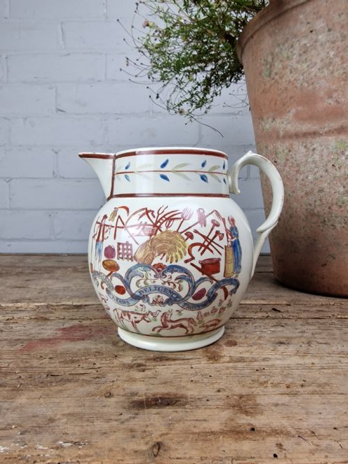 EARLY 19THC PEARLWARE FARMER'S JUG - ADDITIONAL PHOTO 1
