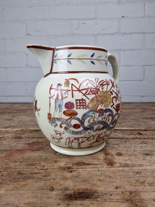 EARLY 19THC PEARLWARE FARMER'S JUG - ADDITIONAL PHOTO 7