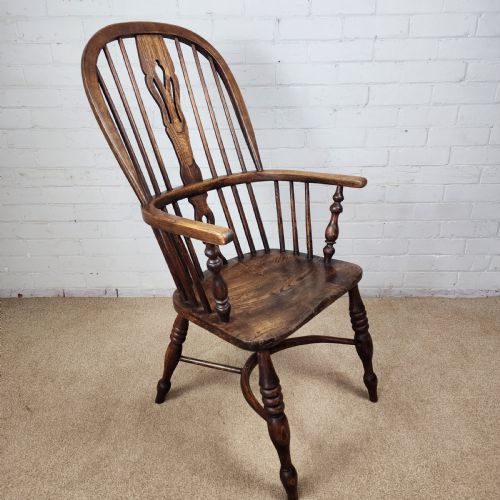 ANTIQUE 19THCENTURY ASH ELM WINDSOR CHAIR - ADDITIONAL PHOTO 2