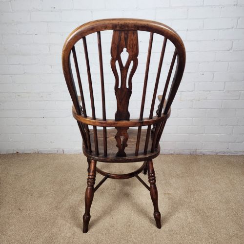ANTIQUE 19THCENTURY ASH ELM WINDSOR CHAIR - ADDITIONAL PHOTO 4