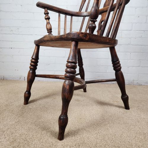 ANTIQUE 19THCENTURY ASH ELM WINDSOR CHAIR - ADDITIONAL PHOTO 7