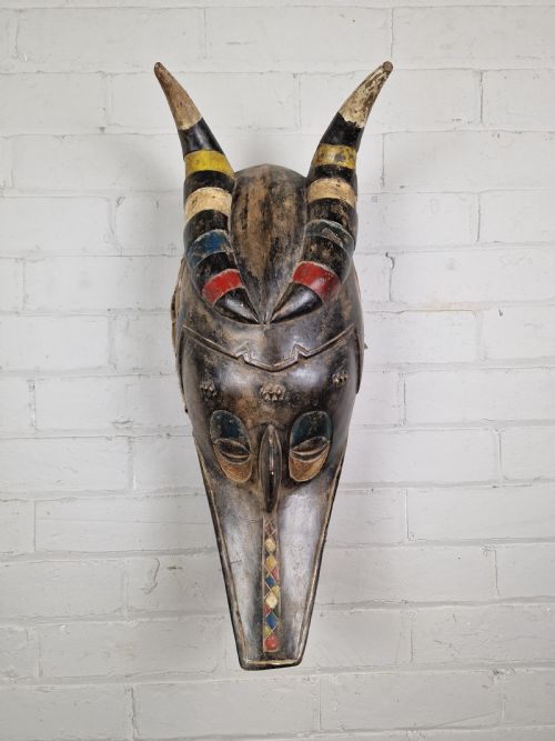 GOURO 'ZAMBLE' AFRICAN TRIBAL MASK IVORY COAST - ADDITIONAL PHOTO 2