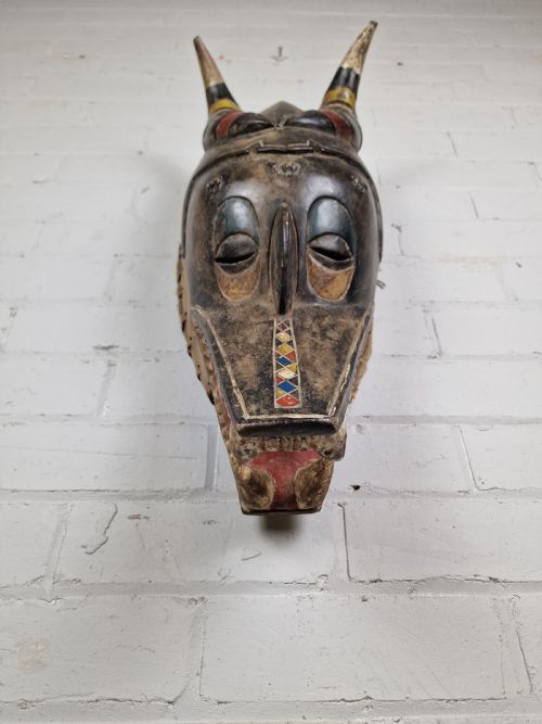 GOURO 'ZAMBLE' AFRICAN TRIBAL MASK IVORY COAST - ADDITIONAL PHOTO 3