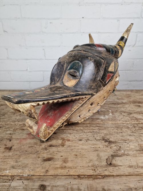 GOURO 'ZAMBLE' AFRICAN TRIBAL MASK IVORY COAST - ADDITIONAL PHOTO 4