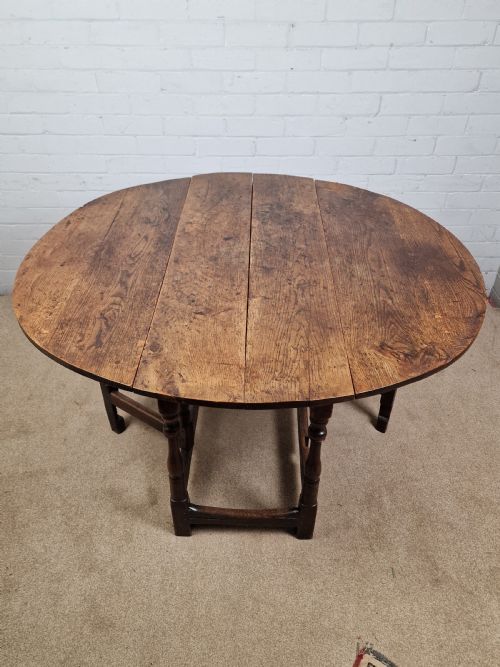 OAK GATELEG TABLE 18TH CENTURY - ADDITIONAL PHOTO 4