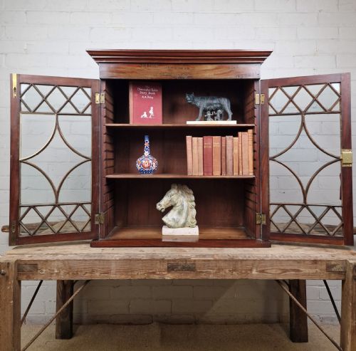 WALL HANGING BOOKCASE CABINET GEORGIAN 1714 TO 1837 - ADDITIONAL PHOTO 2
