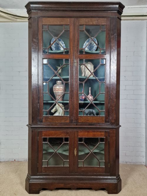 GEORGIAN OAK CORNER CUPBOARD CIRCA 1780 - ADDITIONAL PHOTO 5