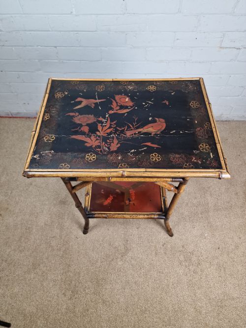 19TH CENTURY AESTHETIC MOVEMENT BAMBOO SIDE TABLE - ADDITIONAL PHOTO 4