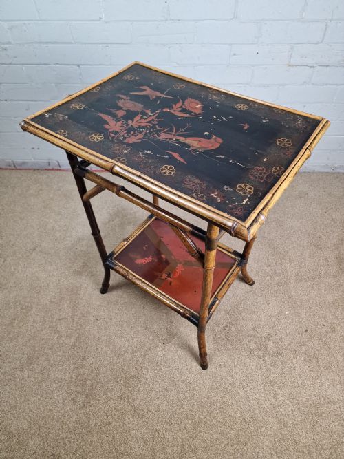 19TH CENTURY AESTHETIC MOVEMENT BAMBOO SIDE TABLE - ADDITIONAL PHOTO 1