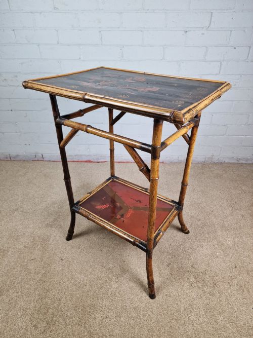 19TH CENTURY AESTHETIC MOVEMENT BAMBOO SIDE TABLE - ADDITIONAL PHOTO 2