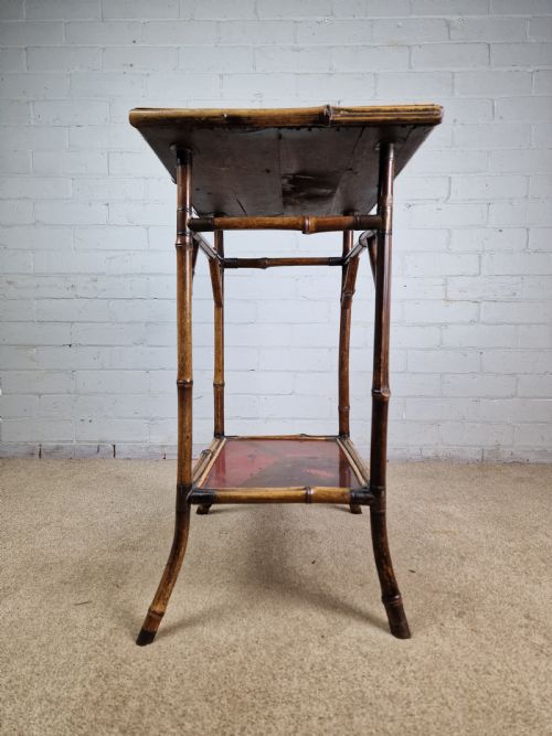 19TH CENTURY AESTHETIC MOVEMENT BAMBOO SIDE TABLE - ADDITIONAL PHOTO 5