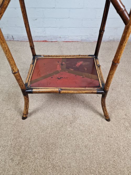 19TH CENTURY AESTHETIC MOVEMENT BAMBOO SIDE TABLE - ADDITIONAL PHOTO 7