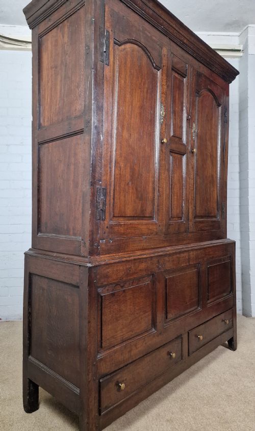 GEORGIAN OAK LIVERY CUPBOARD CIRCA 1780 - ADDITIONAL PHOTO 12