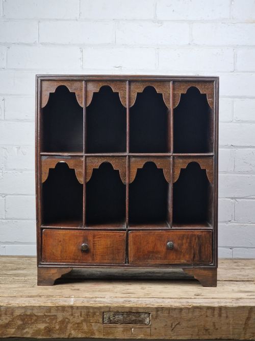 A SMALL GEORGE II WALNUT CABINET MID 18TH CENTURY - ADDITIONAL PHOTO 7