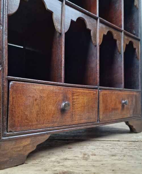 A SMALL GEORGE II WALNUT CABINET MID 18TH CENTURY - ADDITIONAL PHOTO 5