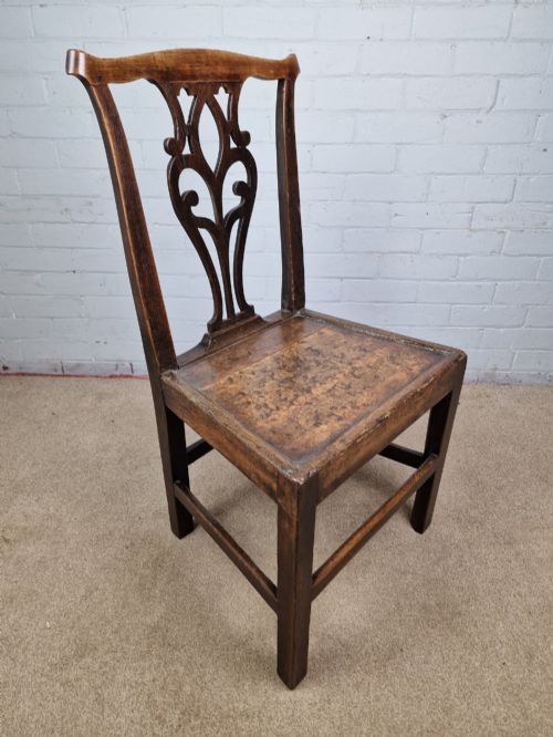 ANTIQUE GEORGIAN OAK COUNTRY CHAIR - ADDITIONAL PHOTO 3