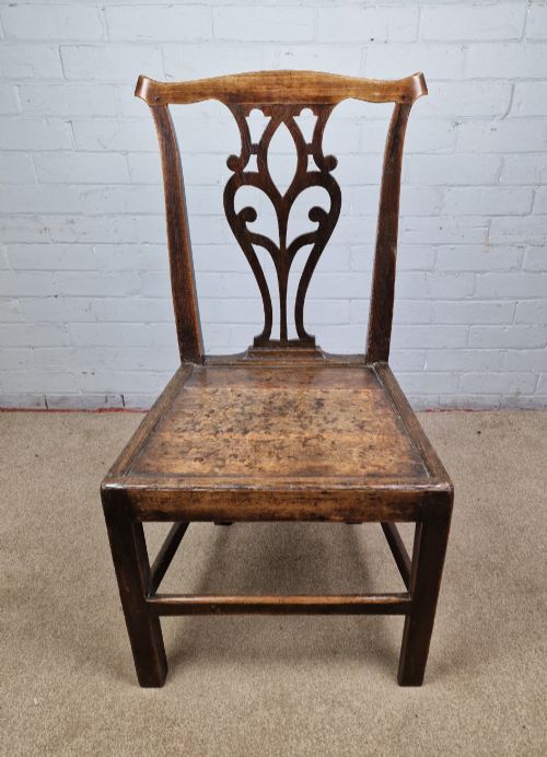 ANTIQUE GEORGIAN OAK COUNTRY CHAIR - ADDITIONAL PHOTO 4