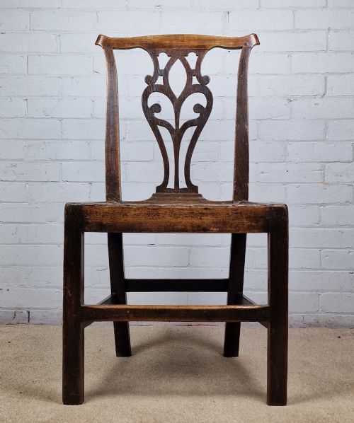 ANTIQUE GEORGIAN OAK COUNTRY CHAIR - ADDITIONAL PHOTO 9