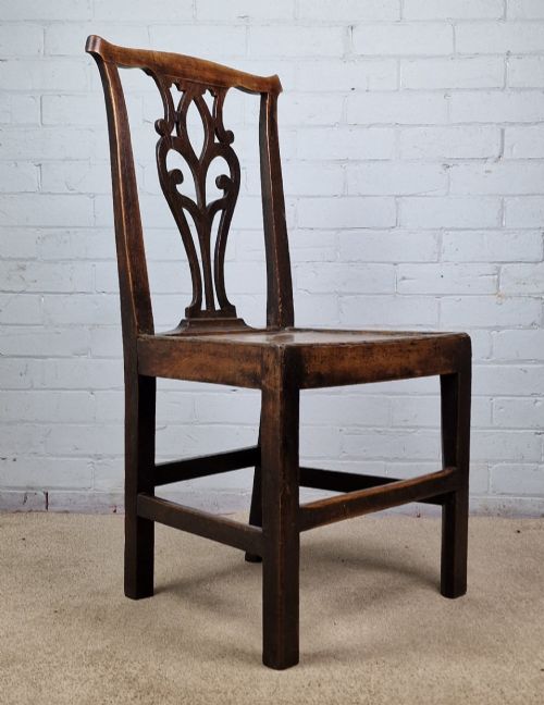 ANTIQUE GEORGIAN OAK COUNTRY CHAIR - ADDITIONAL PHOTO 11