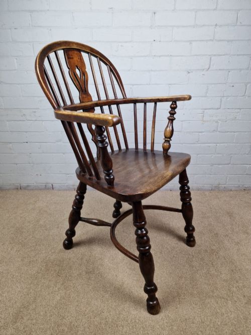LOW BACK WINDSOR CHAIR NOTTINGHAMSHIRE 19TH C - ADDITIONAL PHOTO 1