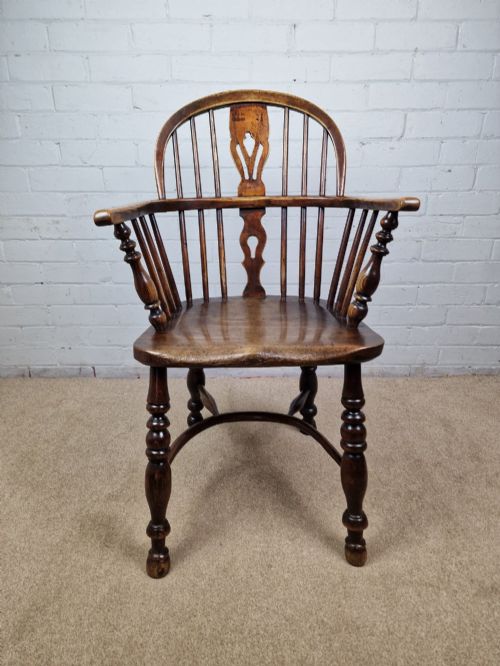 LOW BACK WINDSOR CHAIR NOTTINGHAMSHIRE 19TH C