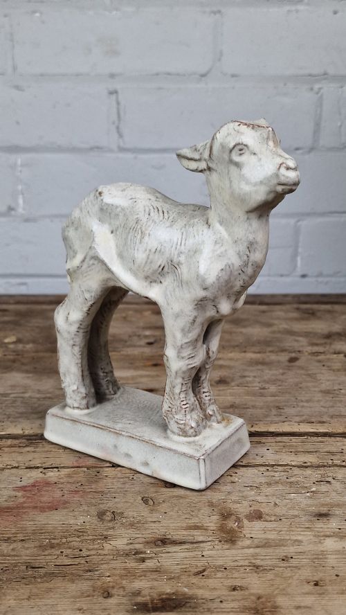 WALDKATER KERAMIK ART DECO PERIOD TERRACOTTA MODEL OF A KID GOAT CIRCA 1925