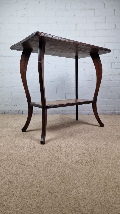 ARTS CRAFTS PERIOD JAPANESE 'NIKKO BORI' CARVED TABLE CIRCA 1900 - ADDITIONAL PHOTO 4