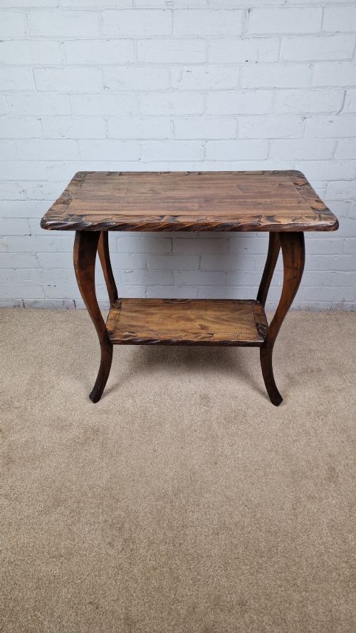 ARTS CRAFTS PERIOD JAPANESE 'NIKKO BORI' CARVED TABLE CIRCA 1900 - ADDITIONAL PHOTO 7