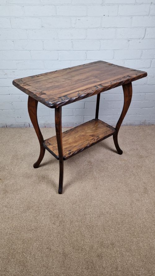 ARTS CRAFTS PERIOD JAPANESE 'NIKKO BORI' CARVED TABLE CIRCA 1900 - ADDITIONAL PHOTO 8