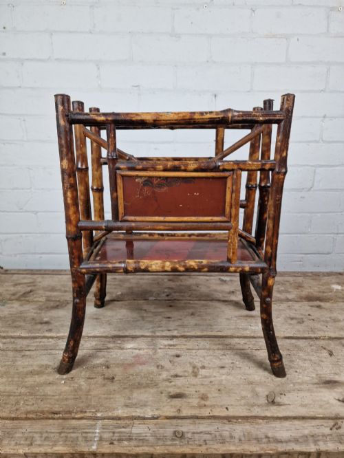 TIGER BAMBOO CANTERBURY MAGAZINE RACK 19TH CENTURY - ADDITIONAL PHOTO 6