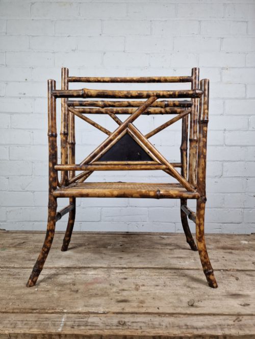 BAMBOO CANTERBURY MAGAZINE RACK 19TH CENTURY AESTHETIC PERIOD - ADDITIONAL PHOTO 2