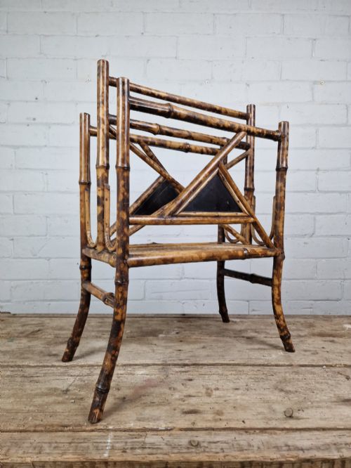 BAMBOO CANTERBURY MAGAZINE RACK 19TH CENTURY AESTHETIC PERIOD