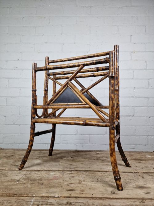 BAMBOO CANTERBURY MAGAZINE RACK 19TH CENTURY AESTHETIC PERIOD - ADDITIONAL PHOTO 5