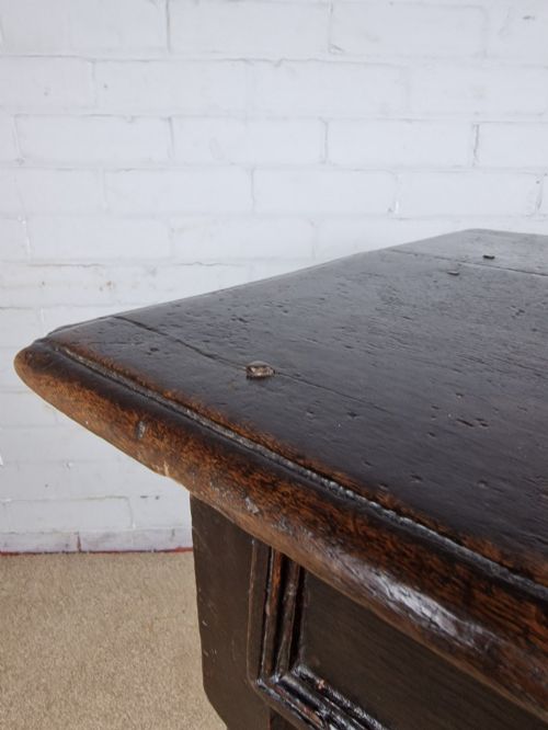 CHARLES II OAK SIDE TABLE WITH BOBBIN TURNED LEGS MID 17TH CENTURY - ADDITIONAL PHOTO 7