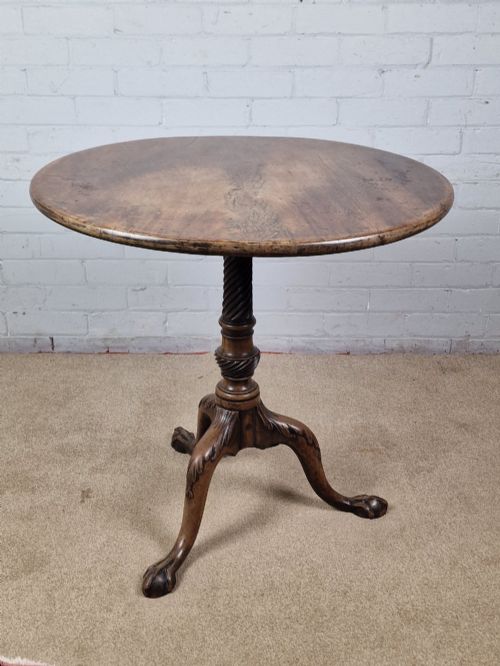 George II Walnut Tilt Top Table - Irish 18th Century