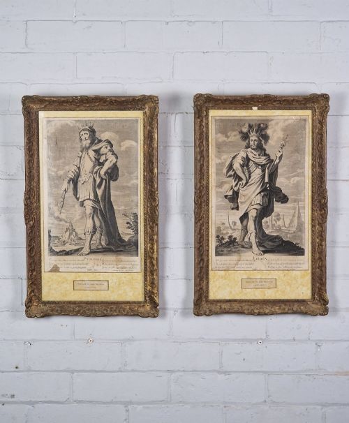 Antique French Engravings - After Jean Mariette (1660–1742). Ptolemée & Faraon.