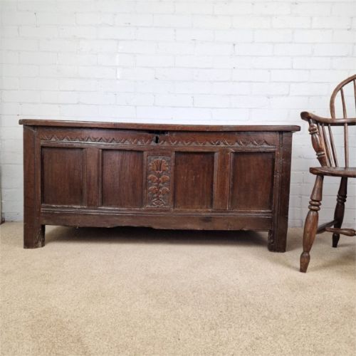 A 17th Century Joined Oak Coffer