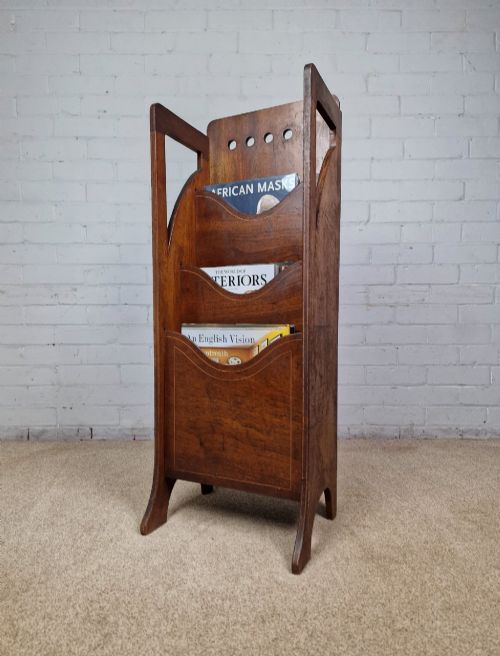 Arts and Crafts Oak Magazine Rack by Finnigans - Early 20th Century.