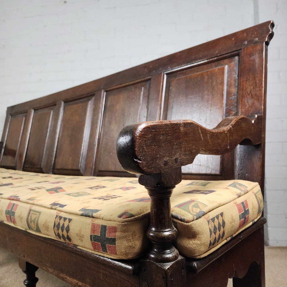 Antique Oak Settle – 18th Century View VI