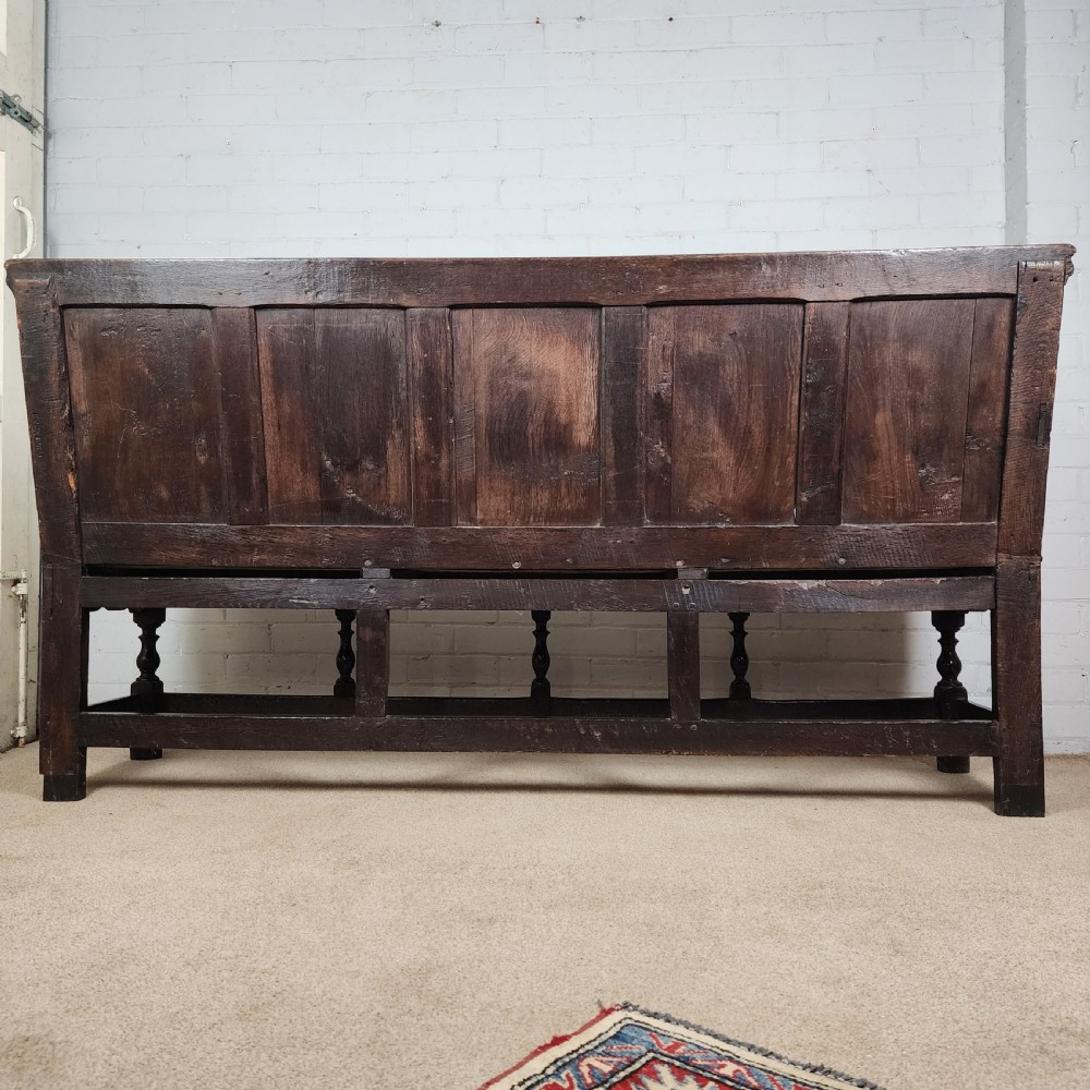 Antique Oak Settle – 18th Century View IX