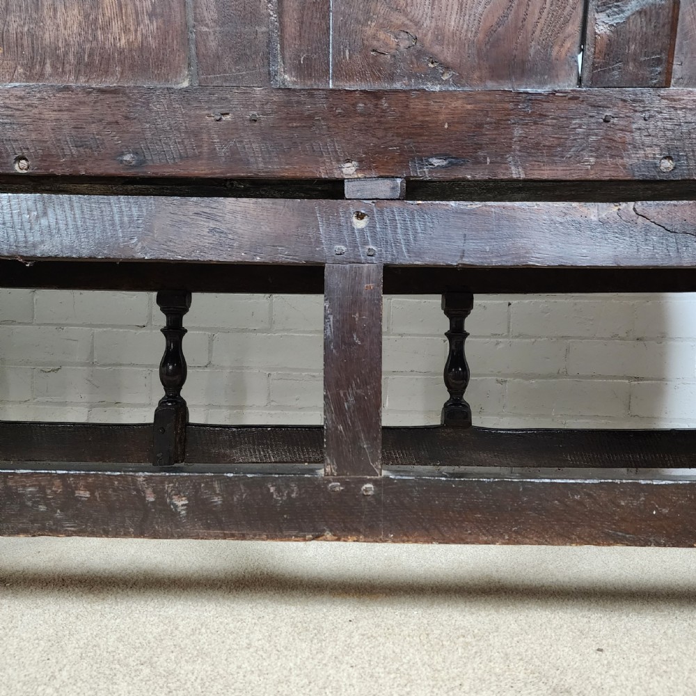 Antique Oak Settle – 18th Century View X